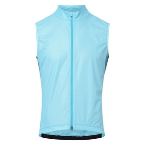 Gilet de cyclisme coupe-vent pour homme, veste de sport sans manches à fermeture éclair intégrale, noir, polyester, vêtements de performance pour adultes - Product Image 1
