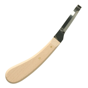 Couteau à sabots vétérinaire réutilisable en acier inoxydable pour le soin des chevaux et du bétail, manche en bois, couteaux à sabots pour l'élevage - Product Image 2