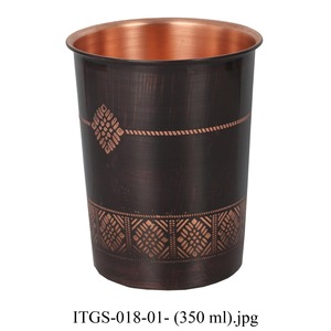 Hammered Copper Moscow Mule Mug Set Premium Copper Drinking Tumbler Handmade Metal Glass Luxury Drinkware <b>Reusable</b> Cocktail Mug - Product Image 6