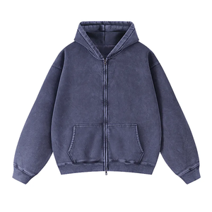 Sweat-shirt unisexe à capuche zippé surdimensionné vert uni 100% coton molletonné, vêtement d'hiver décontracté avec poche kangourou, respirant et à séchage rapide - Product Image 4