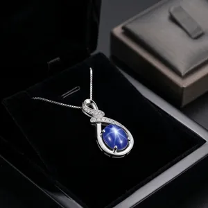 Colgante de Plata 925 con Cristales y Diamantes de Imitación, Estilo Clásico y Lujoso para Uso Diario de Mujeres - Product Image 6