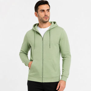 Premium Custom Men Zipper Hoodie Plus Size Regular Fit Drop Shoulder Oversized Thick Full <b>Zip</b> 100% Cotton 350g Anti-Shrink - Product Image 5