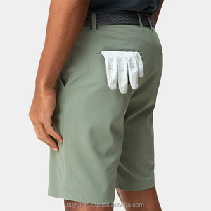 Custom Logo Print Golf Short Pant Athletic 95% Polyester 5% Spandex Soft Stretchy Woven Slim Fit Golf Shorts for Men - Product Image 5