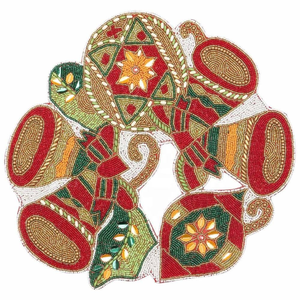Manteles Individuales y Bases para Platos con Cuentas de Cristal Floral para Cenas en Casa, Bodas, Fiestas y Decoración Festiva - Product Image 1