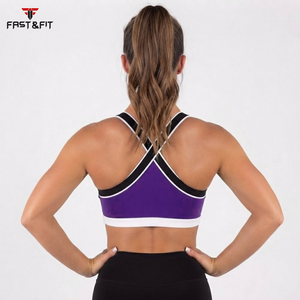 <b>Top</b> Trending <b>Plus</b> <b>Size</b> Lightweight Sublimation Design Front Logo High Support Women Yoga Gym Fitness Sports Bra - Product Image 5