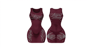 Mono ajustado sin mangas con cuello redondo y cintura alta para mujer, color personalizado, transpirable, para fiestas - Product Image 2
