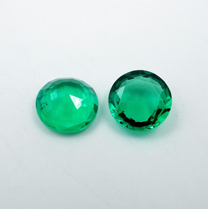 Colombian Natural Emerald Green Gemstone Pair Round Cut (7x7MM) (2 Pcs) 2 Carat HAYAAT <b>GEMS</b> for Jewelry Making - Product Image 6
