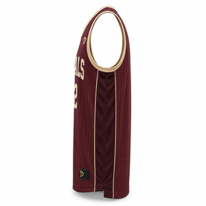 Camiseta sin mangas de baloncesto Royals 22, color granate a rayas, unisex, para adultos, que absorbe la humedad, con estampado sublimado - Product Image 4