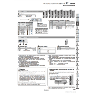 ผลิตภัณฑ์กระบอกสูบ LEL25MT-400C-S31N ระบบนิวเมติกส์ SMC - Product Image 1