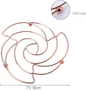Metal Pot Mat Hot Cookware <b>Trivet</b> Holder Stand for Kitchen Countertops Dining Tables Durable Heat Resistant Stylish Design - Product Image 3