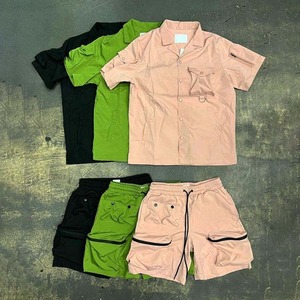OEM Custom Pattern Logo Summer Nylon <b>Polyester</b> Polo Shirt Men 2pcs Set Jogging Suits <b>Tshirt</b> and Shorts Set Tracksuit Men's 2026 - Product Image 1