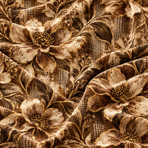 Tela de Tapicería Ligera y Transpirable con Estampado de Enrejado Floral de Buganvilia Rosa y Verde de PRANIKA INTERNATIONAL - Product Image 5