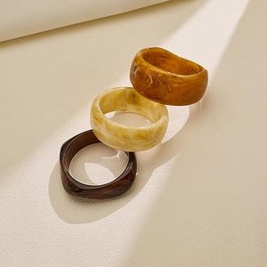 Pulseras de Resina Acrílica para Mujer, Brazalete Ancho Irregular Geométrico, Brazalete Punk Grueso de Resina Acrílica - Product Image 3