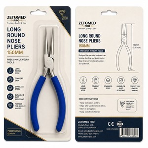 <b>Long</b> Round <b>Nose</b> Pliers 150mm Precision Jewelry Making Wire Looping Tool ZetomedPro - Product Image 5