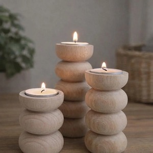 Handmade Wooden Candle Holder <b>Set</b> Home Decor <b>Lantern</b> with Glass Candle for Diwali Wedding & Party Decoration - Product Image 5