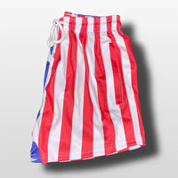 Shorts de sport décontractés unisexe en polyester respirant, léger, à séchage rapide, avec impression par sublimation et taille mi-élastique