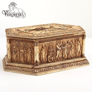 Caja de Joyería con Diseño Religioso de Jesús en la Cruz, Pintada a Mano, Decoración de Lujo para el Hogar, Artesanía de Resina - Product Image 2