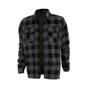 Chemise en flanelle à carreaux noire et grise pour homme, manches longues, coton respirant, style automne, chemises et hauts - Product Image 6
