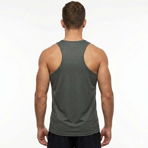 Wholesale Blank Fitness Muscle Shirt Custom Men's <b>Moisture</b> Wicking Racerback Vest Blank <b>Moisture</b> Wicking Gym Vest - Product Image 3