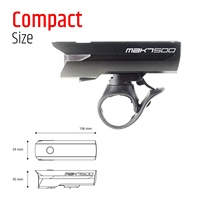 500LM Luz de bicicleta Lámpara delantera Tipo C Recargable LED 2000mAh Luz de bicicleta Faro impermeable Accesorios de bicicleta