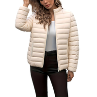 Chaqueta Ligera de Invierno para Exteriores con Cuello Alto, Cortavientos, Aislante Térmico, Plegable, para el Día a Día, Informal y Versátil