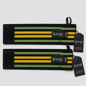 GAPE SPORTS Bandes de soutien pour poignets Noir Jaune Vert Fermeture réglable à boucle auto-agrippante pour la musculation Entraînement de force Unisexe - Product Image 4