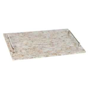 Bandeja de servicio de decoración vintage con patrón de ojo de estrella con incrustaciones de hueso para RESTAURANTE DE HOTEL EN CASA - Product Image 1