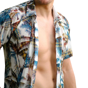 Camisa Casual de Manga Larga para Hombre, Corte Regular, 100% Algodón, Transpirable, Ligera, para Vacaciones en la Playa, Ropa de Verano - Product Image 4