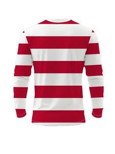 Solid Color <b>Long</b> <b>Sleeve</b> Round Neck <b>Striped</b> Hip Hop Style 100% Cotton <b>Men's</b> T-<b>Shirt</b> From Bangladesh - Product Image 2