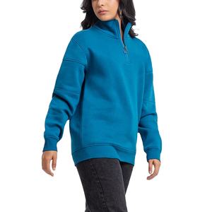 Sudadera con capucha de algodón premium con media cremallera, suave y duradera, para hombre, de forro polar liso, con logo personalizado, cuello redondo, informal, para primavera - Product Image 1