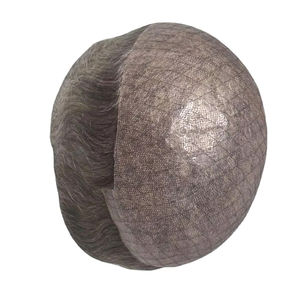 Toupee y Peluca de Cabello Humano Gris de Piel Fina, 100% Cabello Remy Indio, Rizado Kinky Yaki, Calidad Premium, Taz Hair Bangladesh, Trama Única - Product Image 6