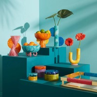 Bol à salade et à fruits en plastique classique, écologique, fait main, ODM, léger, blanc et noir, texture marbrée aqua sculptée en spirale
