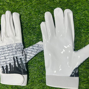 Baseball Batting Gloves Leather Sports Accessory Breathable Grip Padded Palm Adjustable Wrist Training Comfort Durable - Product Image 5