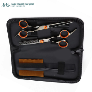 Ensemble professionnel de ciseaux à cheveux pour droitiers avec lames en acier inoxydable, ciseaux à effiler à 30 dents pour usage en salon - Product Image 2