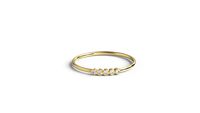 Anillo Minimalista de Oro de 18K con Diamante Natural de Corte Brillante, Ligero, con Bisel, Apilable, de Alta Calidad