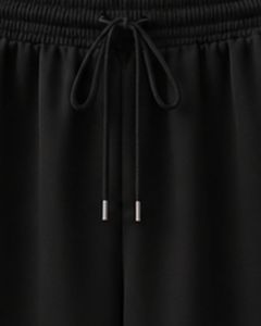 Pantalones Deportivos Anchos Negros con Franjas Laterales Blancas para Mujer, Corte Holgado Informal, Cintura Elástica, Ropa Deportiva, Pantalones Jogger, Ropa de Gimnasio - Product Image 6