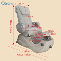 Mobilier de salon de manucure de luxe, équipement professionnel pour les soins des pieds, fauteuils de pédicure avec massage