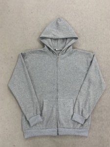 Sweat-shirt à capuche blanc avec fermeture éclair, imprimé à pois brillants, coupe classique, unisexe, décontracté, tricoté, pour l'automne - Product Image 5