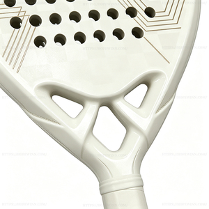 Raqueta de Pádel con Marco de Carbono Ultraligero y Logotipo Personalizado, Superficie Blanca Brillante para Tenis de Playa, Venta al Por Mayor - Product Image 3