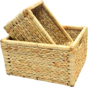 Panier à linge pliable en jacinthe d'eau naturelle, best-seller, offrant confort et style pour le rangement et l'organisation à la maison - Product Image 6