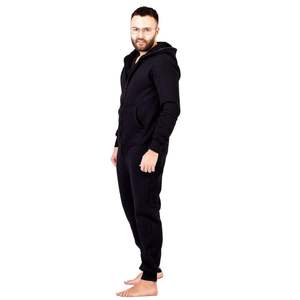 Classic Man Onesie Soft Fleece Hooded Pajama <b>Jumpsuit</b> Winter <b>Lounge</b> Man Onesie Warm Full Body Adult Sleepwear Casual Wholesale - Product Image 1
