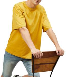 T-shirt uni surdimensionné pour homme, personnalisable avec logo, en coton, style streetwear décontracté, fournisseur de vêtements à marque privée – Meilleures ventes - Product Image 5