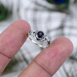 Bague en argent sterling 925 pour femme, saphir, design classique de luxe, prix de gros, bijoux les plus vendus - Product Image 3