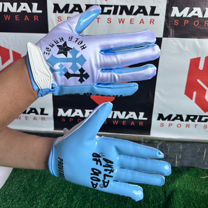 Gants de football américain d'extérieur respirants, grandes tailles, personnalisables, marque privée, durables, 100 % polyester, vente en gros - Product Image 1