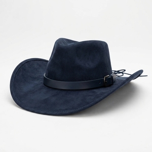 Chapeau de cowboy unisexe personnalisé en cuir de vachette marron, imperméable et respirant, style western, pour l'extérieur, les voyages et les fêtes, vente en gros OEM - Product Image 1