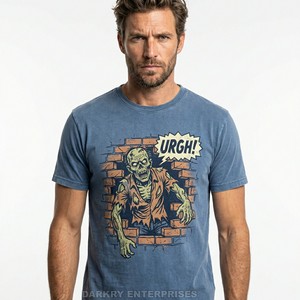 Camiseta Personalizada para Hombre, Diseño Minimalista con Líneas Artísticas, Color Marrón Oscuro, Algodón, Fabricante de Camisetas, Estampado de Esqueleto, Ropa Urbana - Product Image 4