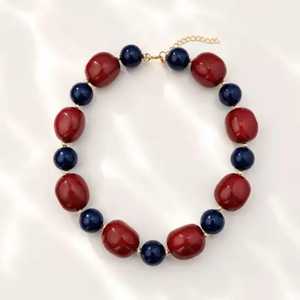 Collier bohème multi-couches noué à la main Zooying, perles en résine et acrylique en forme de nuage, bijou fantaisie exagéré pour femme, Noël - Product Image 6
