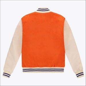 High Quality Men's Winter Varsity <b>Jacket</b> Solid <b>Black</b> Pullover Custom Embroidery Patch Breathable Washed High Street OEM Service - Product Image 3