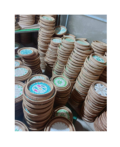 ถาดหวายธรรมชาติฝังมุก งานแฮนด์เมด สำหรับเสิร์ฟอาหารและตกแต่ง - Product Image 1