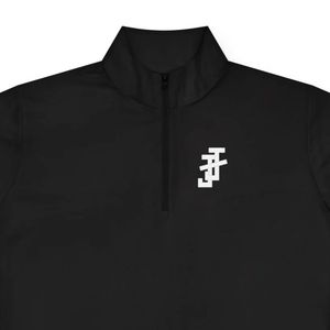 Men’s Quarter Zip Performance Pullover Long Sleeve <b>Mock</b> <b>Neck</b> Custom Logo Athletic Training Shirt Lightweight Sports <b>Top</b> - Product Image 2